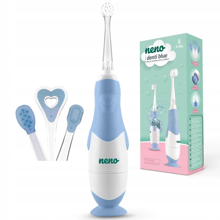 Neno Denti modrá elektrická zubná kefka pre deti